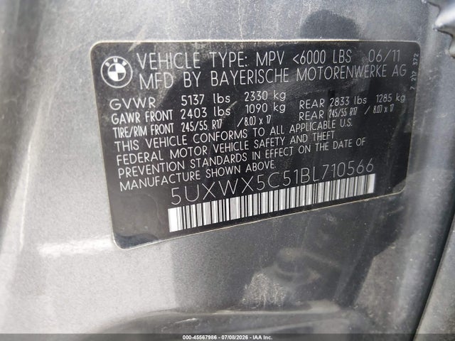 Продажа на аукционе авто 2011 Bmw X3 Xdrive28i, vin: 5UXWX5C51BL710566, номер лота: 45567986