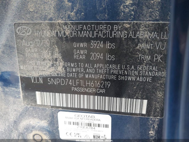 Hyundai ELANTRA SE 2020 5NPD74LF1LH616219 Image 9