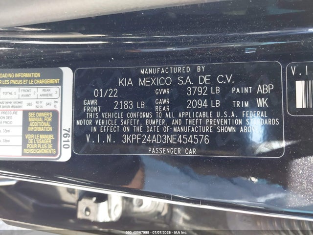KIA Forte Lxs 2022 3KPF24AD3NE454576 Image 9