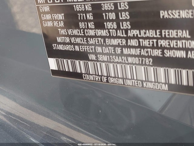 Mclaren 600LT 2020 SBM13SAA2LW007782 Image 9