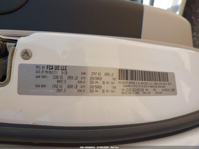 2C4RC1GG2JR331399 Chrysler Pacifica Limited