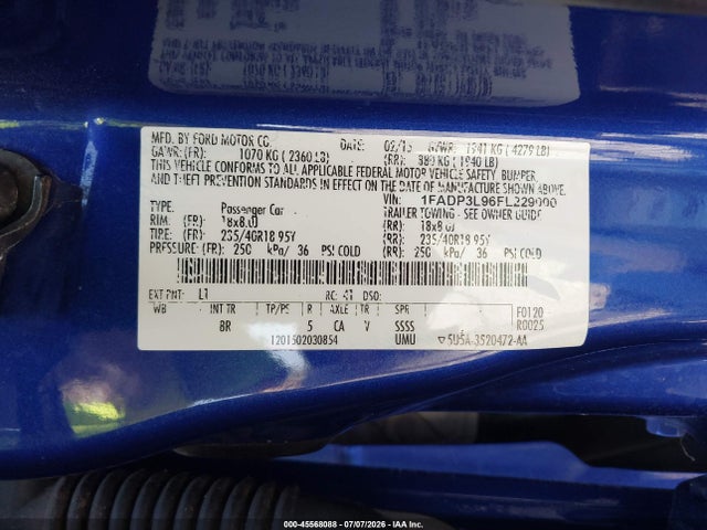 Ford FOCUS ST 2015 1FADP3L96FL229000 Image 9