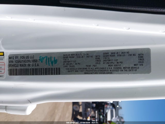 Jeep Gladiator Sport S 2024 1C6HJTAG2RL105817 Image 9