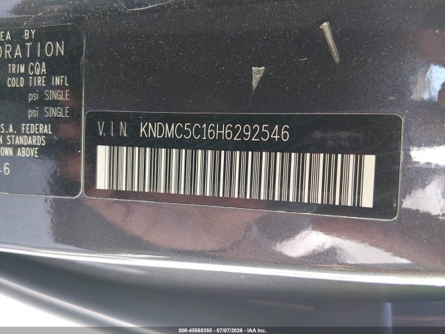 Продажа на аукционе авто 2017 Kia Sedona Ex, vin: KNDMC5C16H6292546, номер лота: 45568350