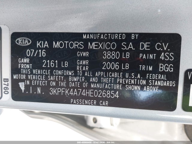 KIA FORTE LX 2017 3KPFK4A74HE026854 Image 9