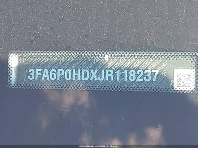Aukcja sprzedaży 2018 Ford Fusion Se, vin: 3FA6P0HDXJR118237, numer aukcji: 45568464