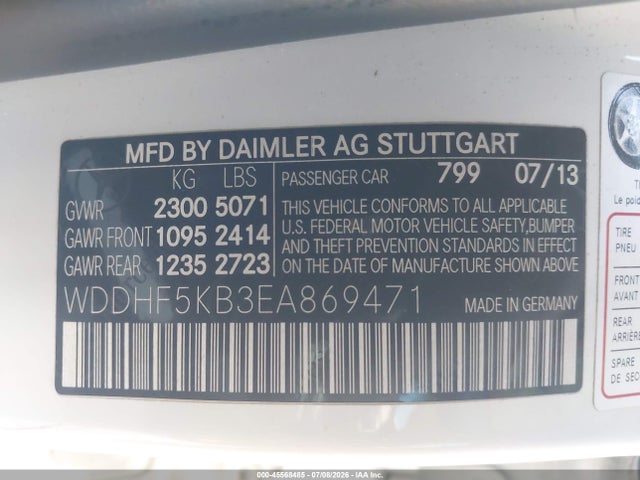 WDDHF5KB3EA869471 Mercedes-Benz E 350
