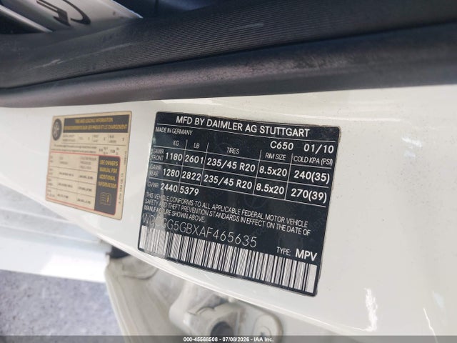 Продаж на аукціоні авто 2010 Mercedes-benz Glk 350, vin: WDCGG5GBXAF465635, номер лоту: 45568508