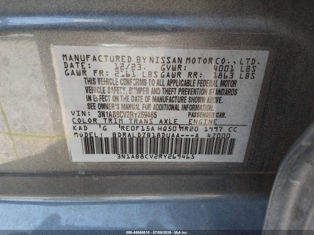 Nissan Sentra Sv Xtronic Cvt 2024 3N1AB8CV2RY269465 Image 9