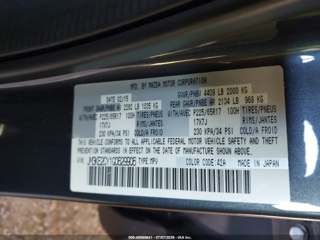 JM3KE2CY1G0629906 Mazda Cx-5 Touring