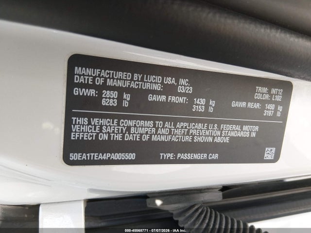 Lucid Air Touring 2023 50EA1TEA4PA005500 Image 9