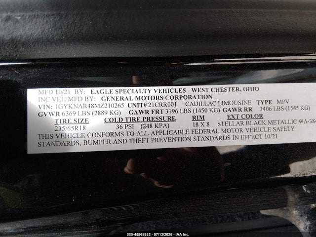 Продажа на аукционе авто 2021 Cadillac Xt5 Fwd Luxury, vin: 1GYKNAR48MZ210265, номер лота: 45568932