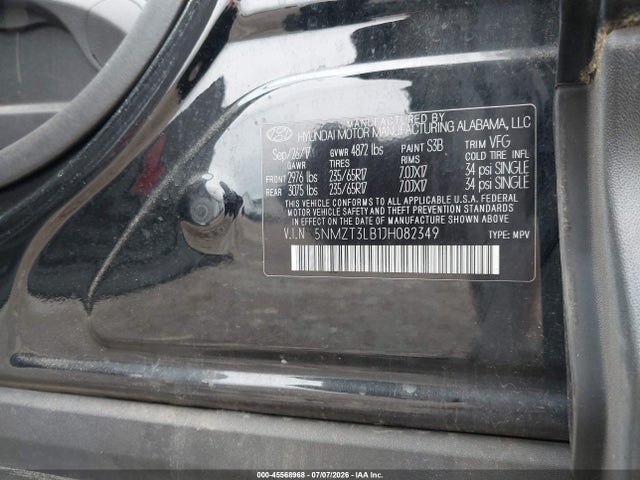 Aukcja sprzedaży 2018 Hyundai Santa Fe Sport 2.4l, vin: 5NMZT3LB1JH082349, numer aukcji: 45568968