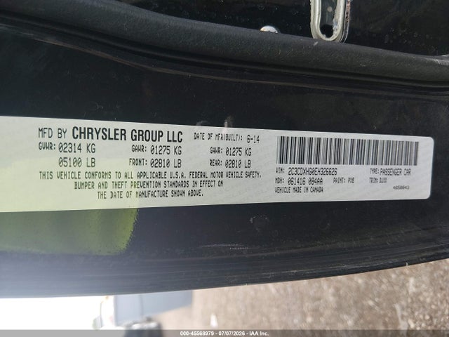 Продаж на аукціоні авто 2014 Dodge Charger Sxt 100th Anniversary, vin: 2C3CDXHG0EH326626, номер лоту: 45568979