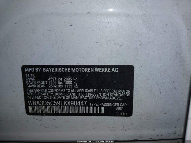 WBA3D5C59EKX98447 BMW 328d Xdrive