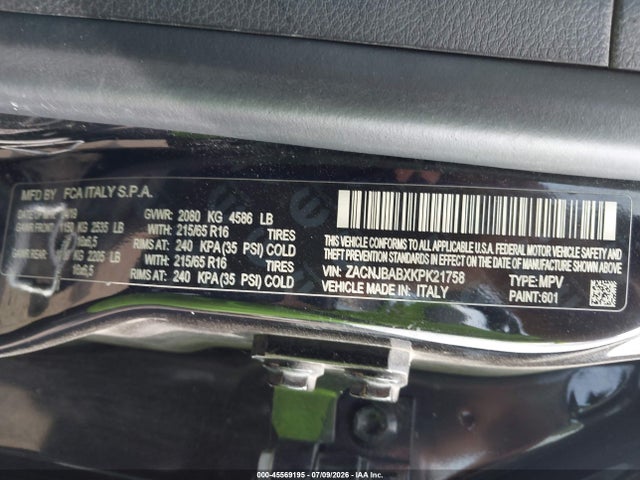 Продажа на аукционе авто 2019 Jeep Renegade Sport 4x4, vin: ZACNJBABXKPK21758, номер лота: 45569195