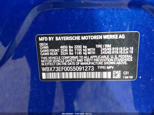 Продажа на аукционе авто 2025 Bmw X1 Xdrive28i, vin: WBX73EF00S5091273, номер лота: 45569387
