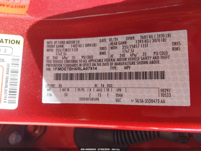 Ford Bronco Big Bend 2024 1FMDE7BH6RLA07914 Image 9