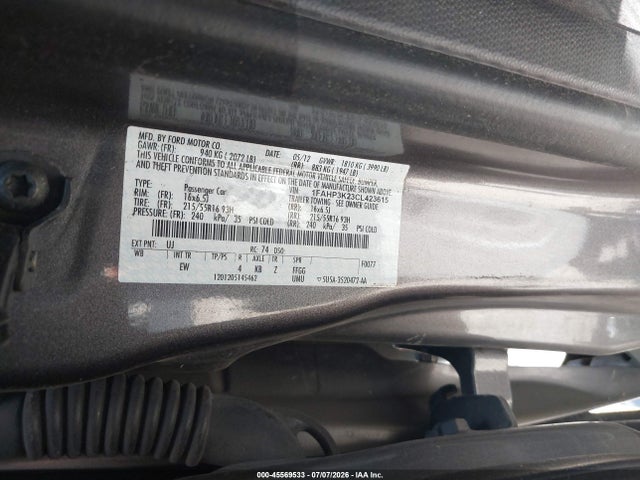2012 Ford Focus Se მანქანა იყიდება აუქციონზე, vin: 1FAHP3K23CL423615, აუქციონის ნომერი: 45569533