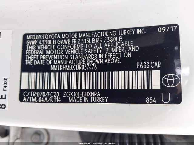NMTKHMBX1JR037476 Toyota C-HR XLE