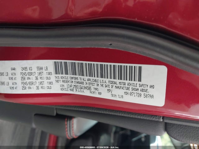 Продажа на аукционе авто 2016 Jeep Cherokee Trailhawk, vin: 1C4PJMBS1GW104585, номер лота: 45569668