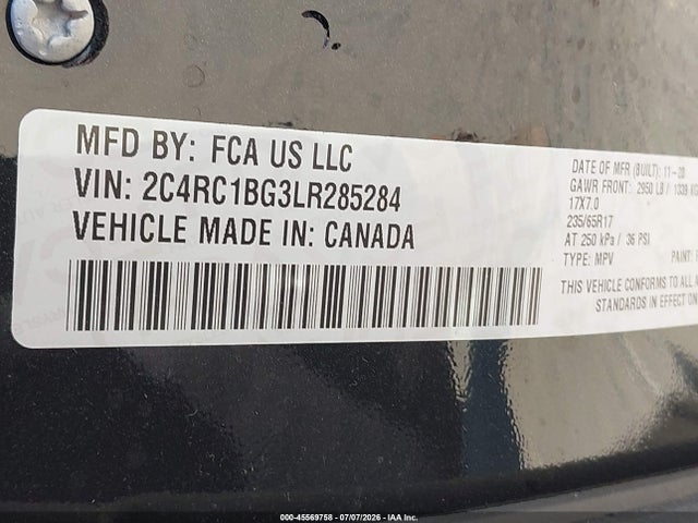 Chrysler Pacifica Touring L 2020 2C4RC1BG3LR285284 Image 8
