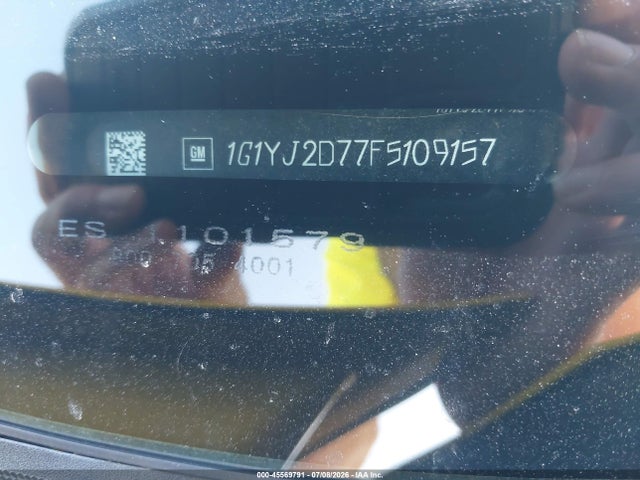 Aukcja sprzedaży 2015 Chevrolet Corvette Stingray Z51, vin: 1G1YJ2D77F5109157, numer aukcji: 45569791