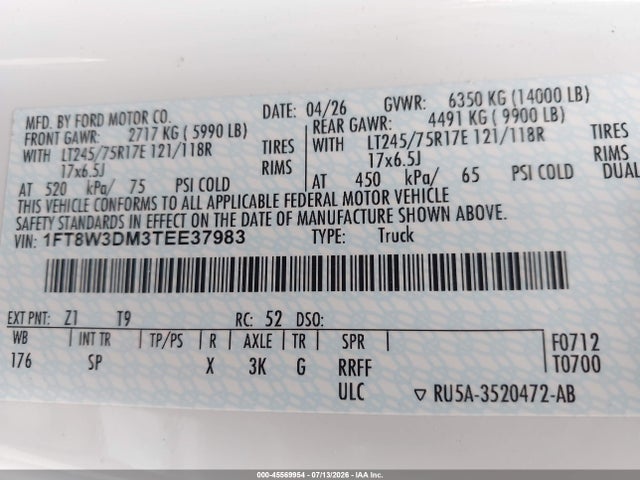 Ford F-350 King Ranch 2026 1FT8W3DM3TEE37983 Image 9