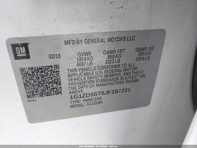 Chevrolet MALIBU LT 2018 1G1ZD5ST6JF187221 Image 9