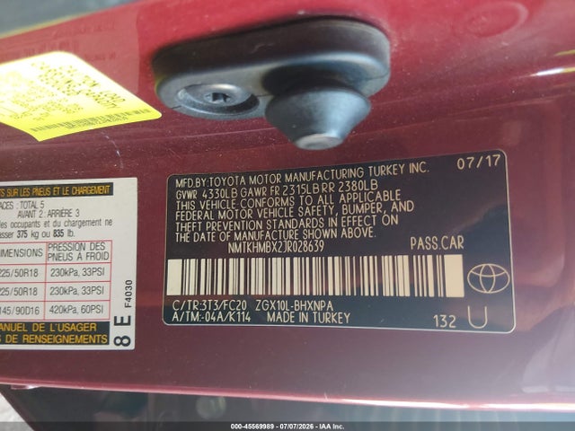 Toyota C-HR XLE 2018 NMTKHMBX2JR028639 Image 9