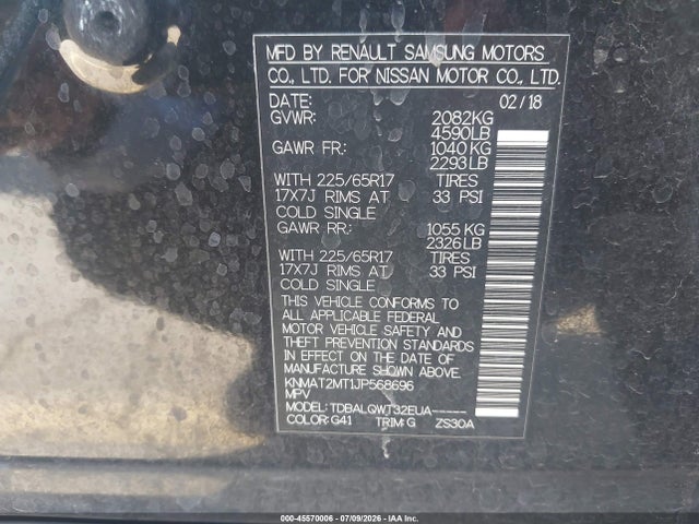 Nissan ROGUE SV 2018 KNMAT2MT1JP568696 Image 9