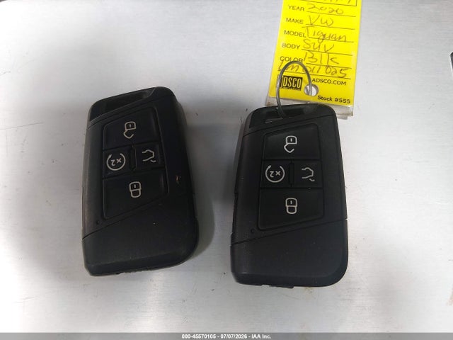 Auction sale of the 2020 Volkswagen Tiguan 2.0t Se/2.0t Se R-line Black/2.0t Sel, vin: 3VV3B7AX5LM011025, lot number: 45570105