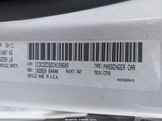 Aukcja sprzedaży 2012 Dodge Avenger Sxt, vin: 1C3CDZCB2CN150609, numer aukcji: 45570135