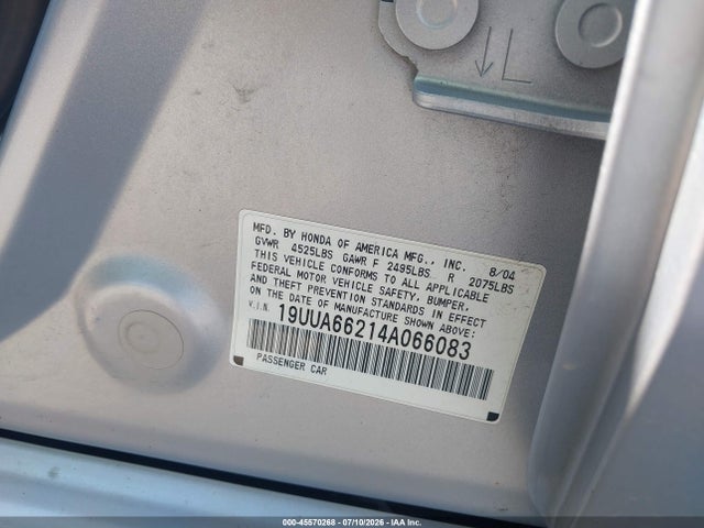 45570268 :رقم المزاد ، 19UUA66214A066083 vin ، 2004 Acura Tl مزاد بيع