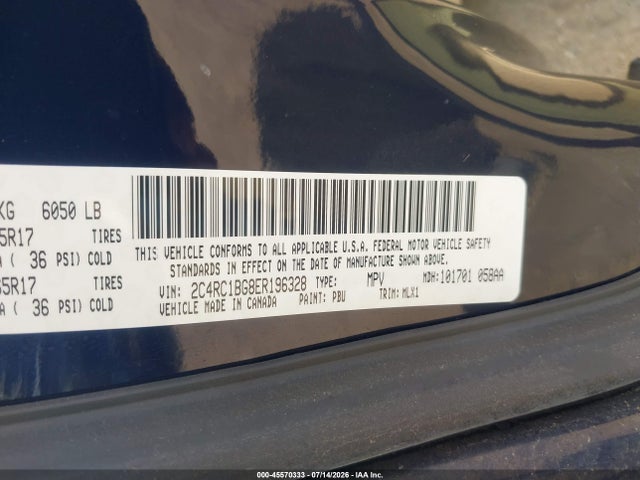 2C4RC1BG8ER196328 Chrysler Town &amp; Country Touring