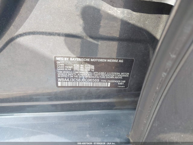 Продаж на аукціоні авто 2018 Bmw 430i Gran Coupe Xdrive, vin: WBA4J3C58JBG96569, номер лоту: 45570439