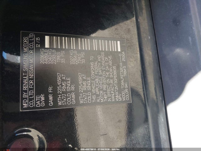 KNMAT2MT3GP636635 Nissan ROGUE S