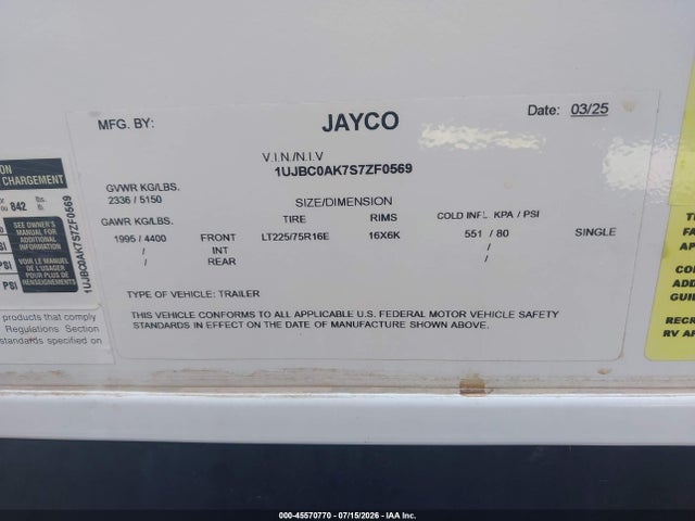 Jayco Jay Flight 2025 1UJBC0AK7S7ZF0569 Image 9