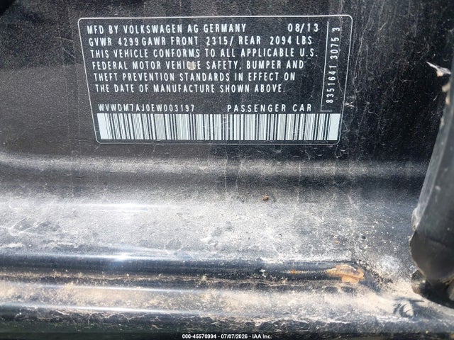 Продаж на аукціоні авто 2014 Volkswagen Golf 2.0l Tdi, vin: WVWDM7AJ0EW003197, номер лоту: 45570994