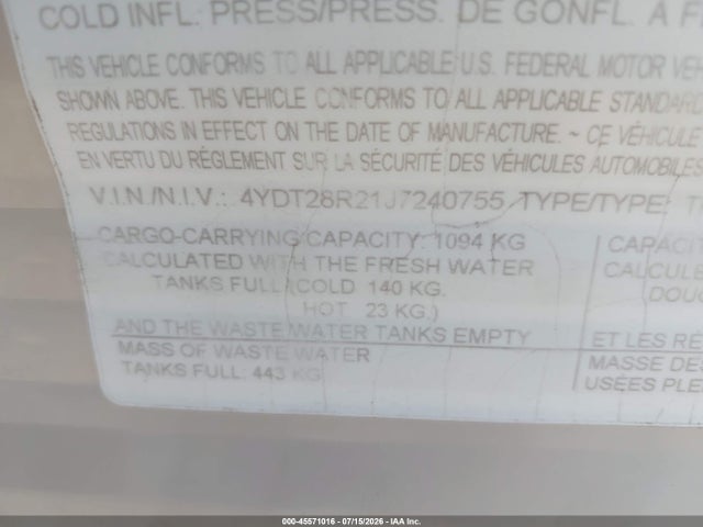 Keystone Rv Other 2018 4YDT28R21J7240755 Image 9