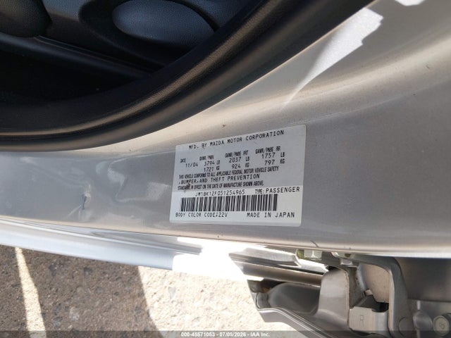 2005 Mazda Mazda3 I მანქანა იყიდება აუქციონზე, vin: JM1BK12F051254965, აუქციონის ნომერი: 45571053