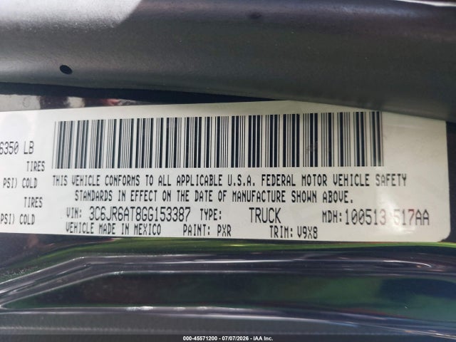 RAM 1500 Express 2016 3C6JR6AT8GG153387 Image 9