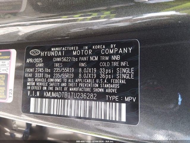 Продажа на аукционе авто 2026 Genesis Gv70 2.5t Select, vin: KMUMADTB1TU236282, номер лота: 45571323