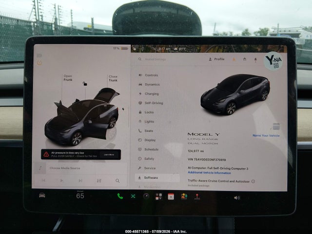 Aukcja sprzedaży 2022 Tesla Model Y Long Range Dual Motor All-wheel Drive, vin: 7SAYGDEE0NF370919, numer aukcji: 45571365