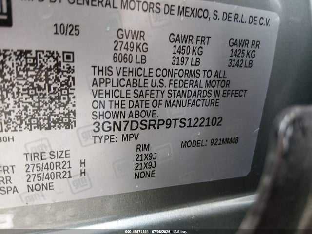 Chevrolet Equinox Ev Rs 2026 3GN7DSRP9TS122102 Image 9