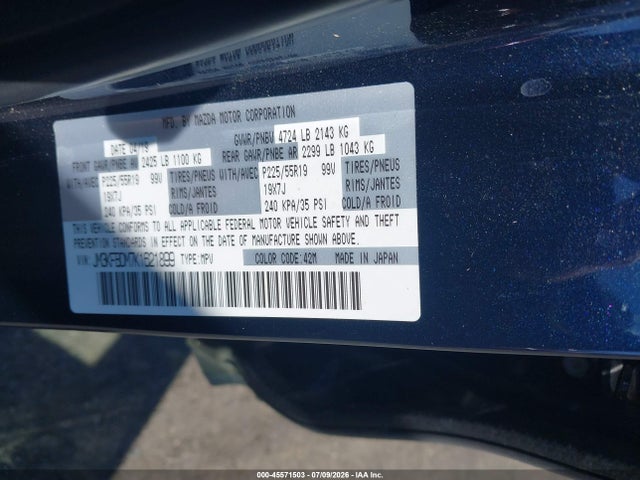 Aukcja sprzedaży 2019 Mazda Cx-5 Grand Touring, vin: JM3KFBDM7K1621899, numer aukcji: 45571503