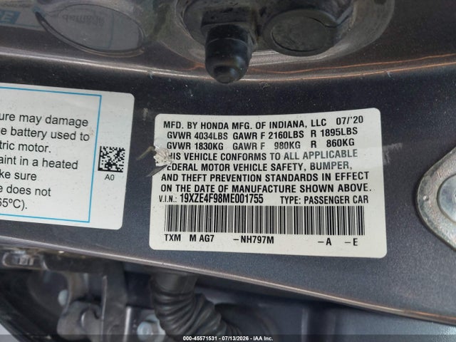 19XZE4F98ME001755 Honda Insight Touring