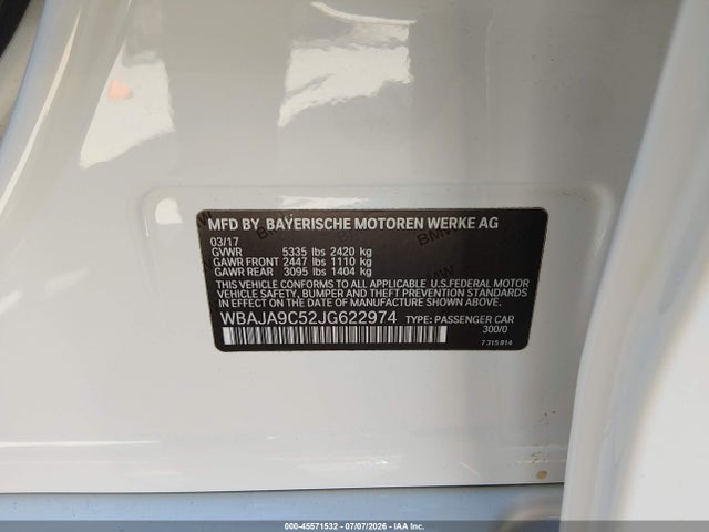 BMW 530e Iperformance 2018 WBAJA9C52JG622974 Image 9