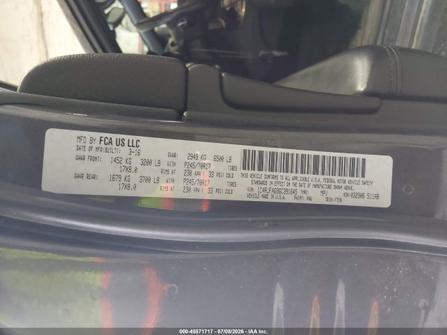 1C4RJFAG9GC391645 Jeep Grand Cherokee Laredo