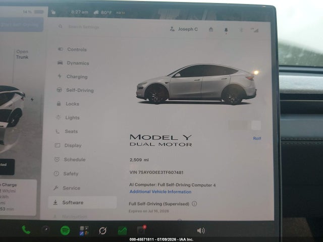 7SAYGDEE3TF607481 Tesla Model Y All-wheel Drive/long Range Launch Series/premium All-wheel Drive